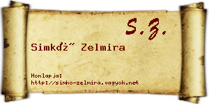 Simkó Zelmira névjegykártya